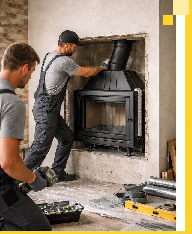 Установка каминных топок в Москве: монтаж, подключение