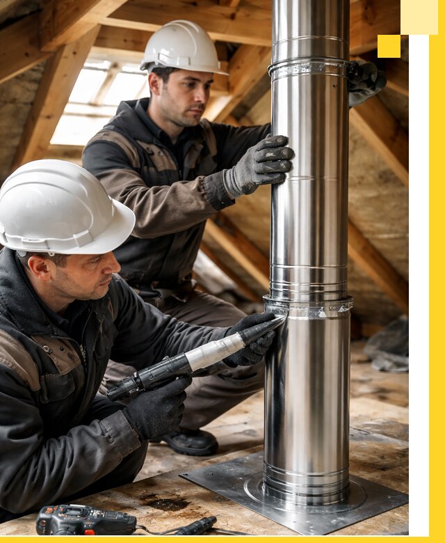 Монтаж дымоходов для каминов в Москве с гарантией качества