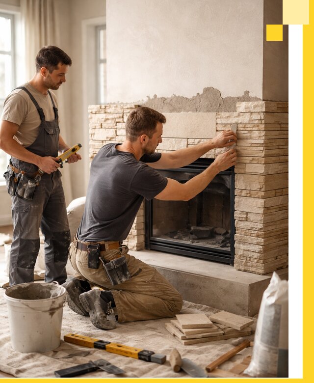 Установка и монтаж каминов для загородного дома в Москве