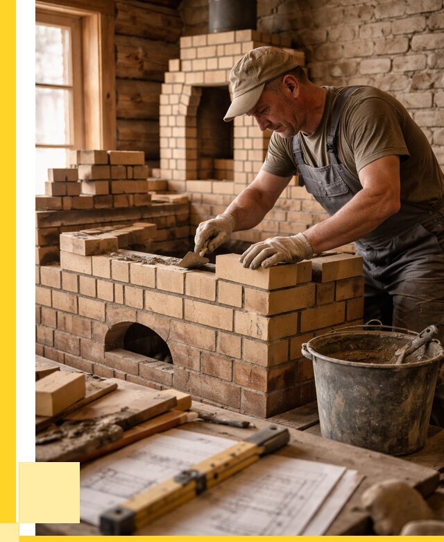 Кладка печей из кирпича в Москве цены от 31695 р. - АкваДомМск