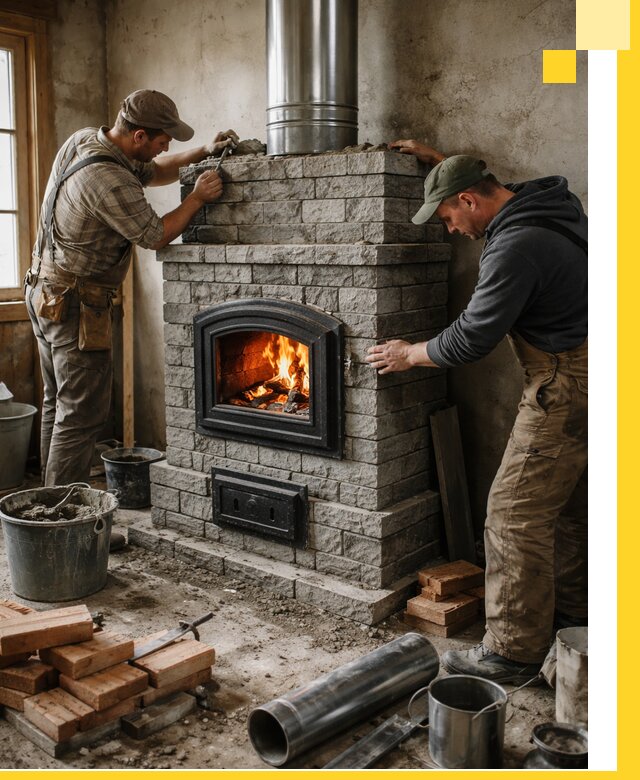 Производство, поставка и монтаж дровяных печей в Москве