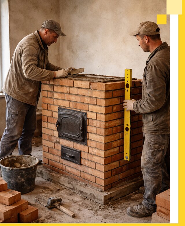 Отопительные печи под ключ в Москве, установка и сборка