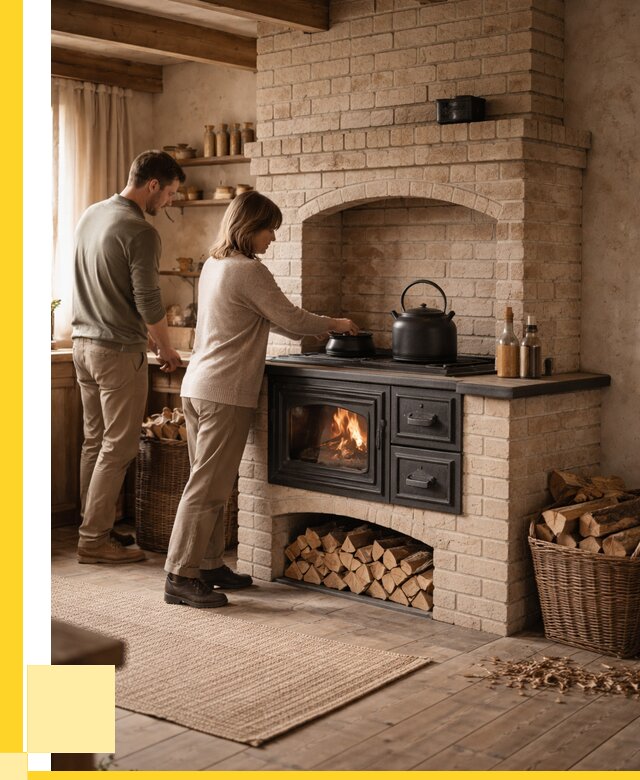 Печи с плитой в Москве от 47543 р. | АкваДомМск — кирпичная печь