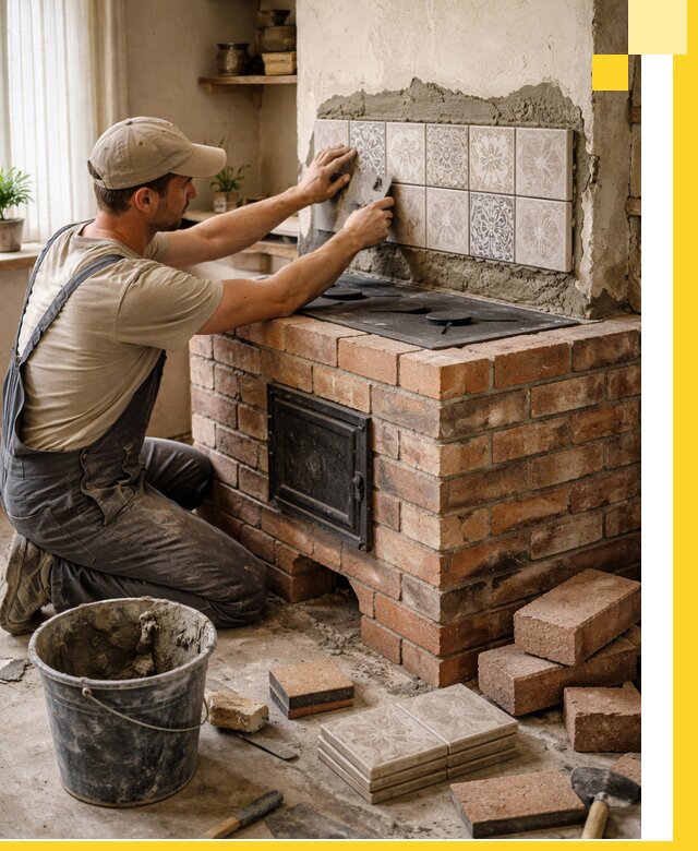 Печи с плитой на заказ монтаж гарантия и сервис в Москве