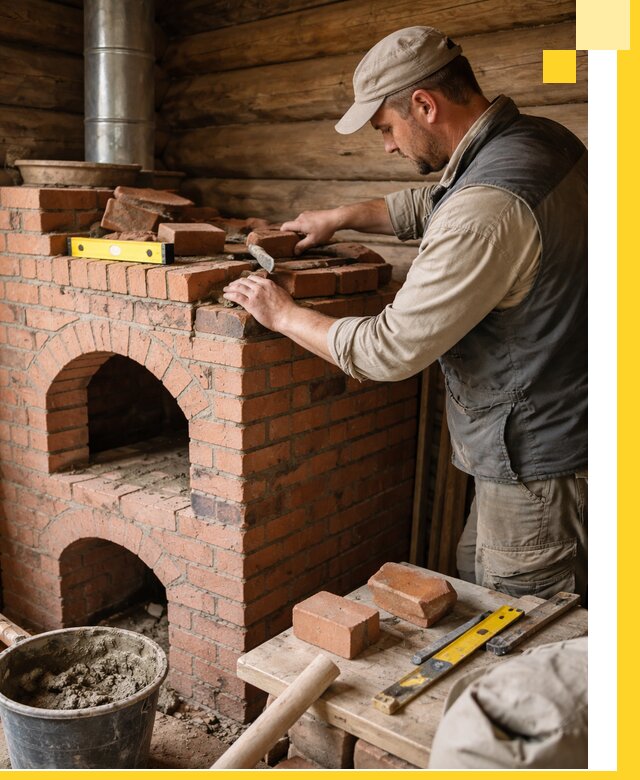 Изготовление и установка русских печей в Москве под ключ