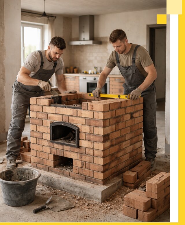 Установка и монтаж печей в частном доме в Москве под ключ