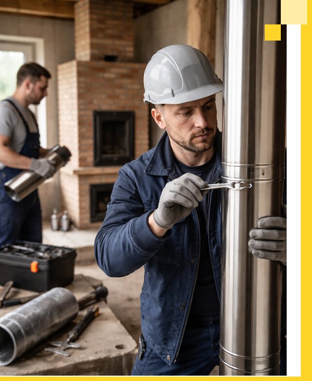 Профессиональный монтаж дымоходов для печей в Москве