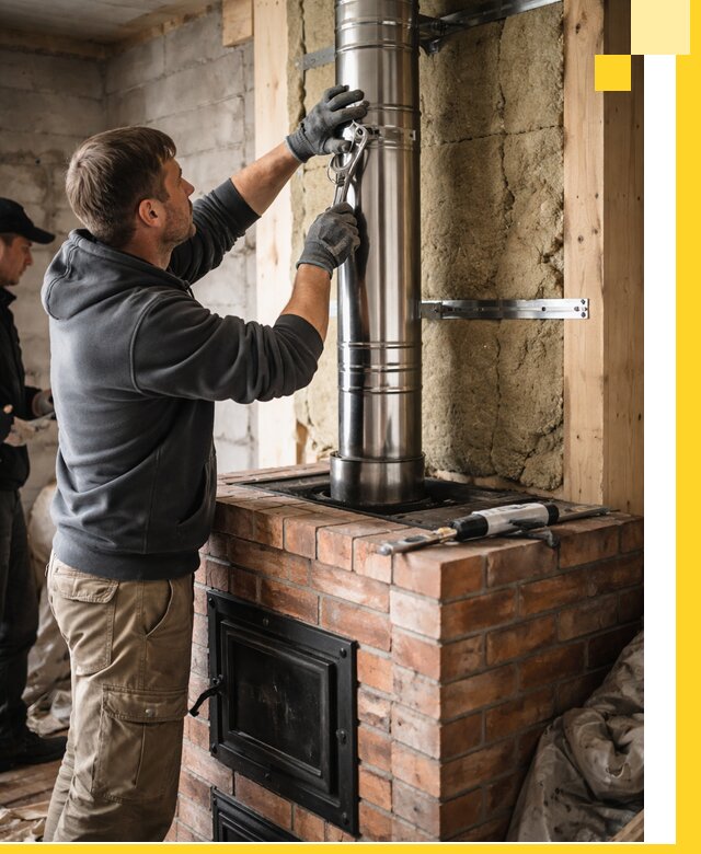 Изготовление и монтаж печей и дымоходов под ключ в Москве