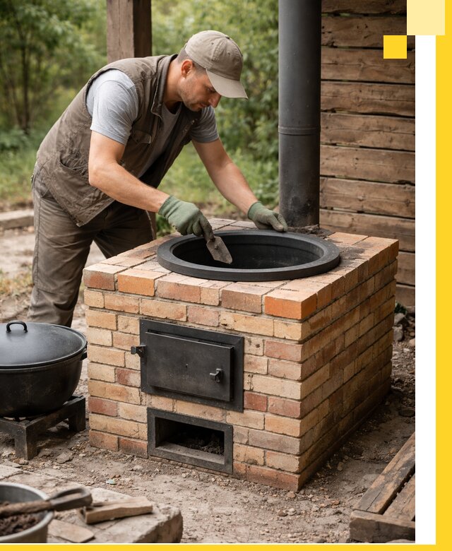 Изготовление и установка печей для казана в Москве под ключ