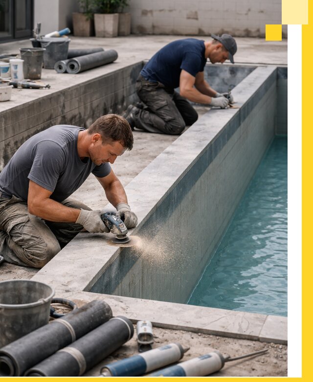 Профессиональный ремонт бассейнов под ключ в Москве