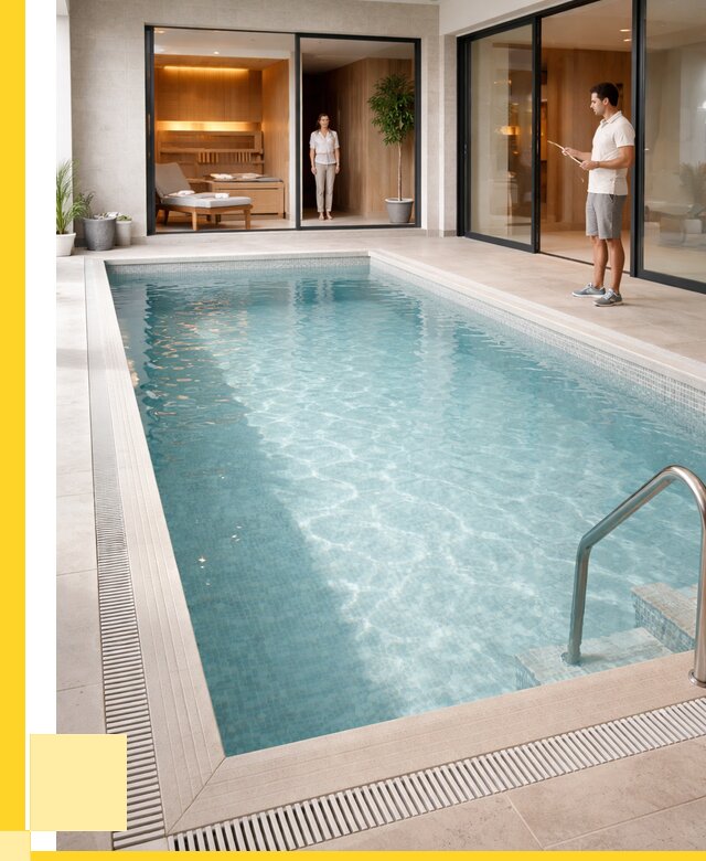 Отделка бассейна пленкой ПВХ в Москве от 3698 р. - АкваДомМск