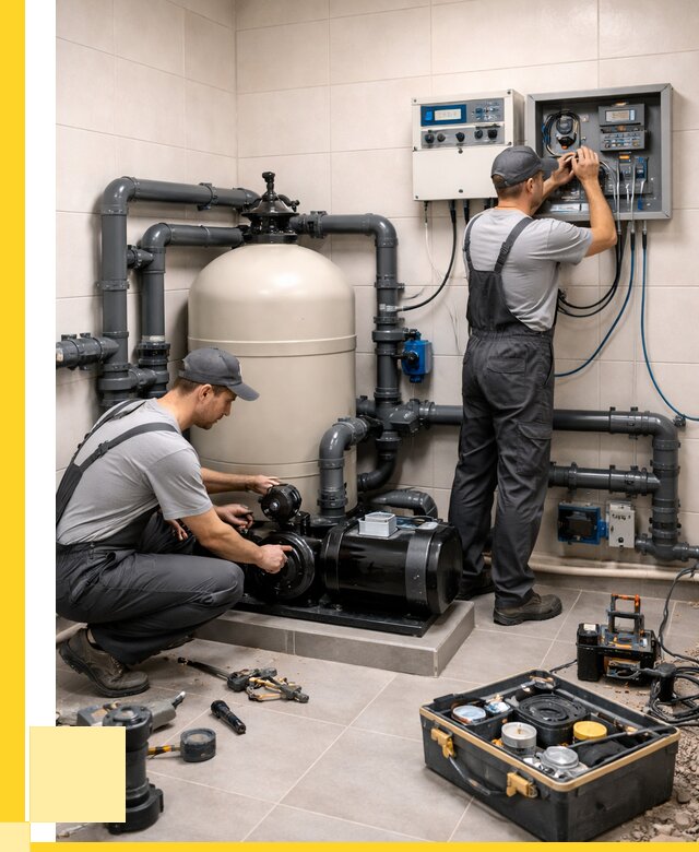 Монтаж оборудования для бассейнов в Москве от 42260 р. | АкваДомМск