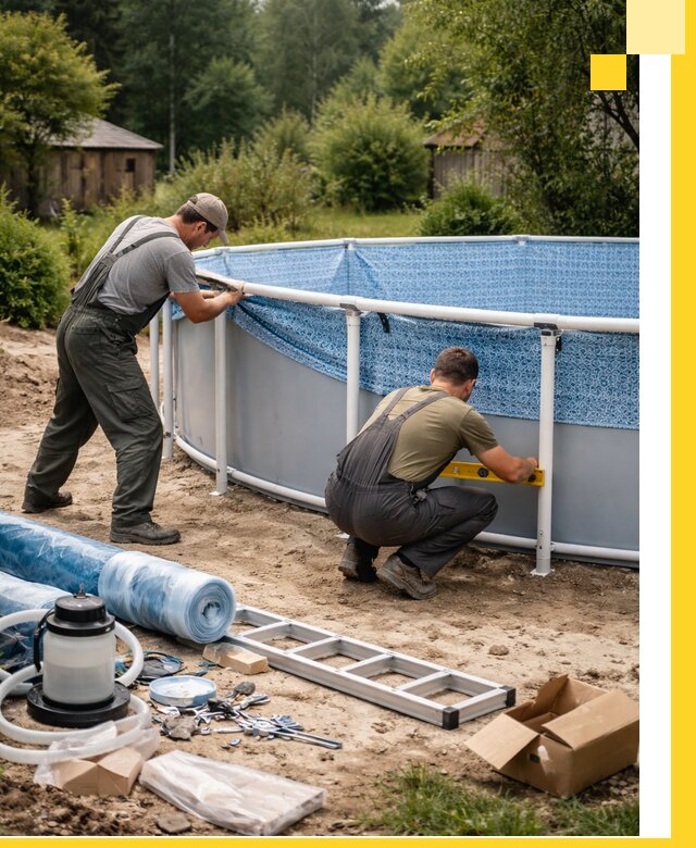 Установка и монтаж каркасных бассейнов в Москве под ключ