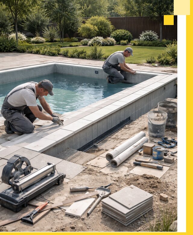 Строительство открытых бассейнов под ключ в Москве профессионально