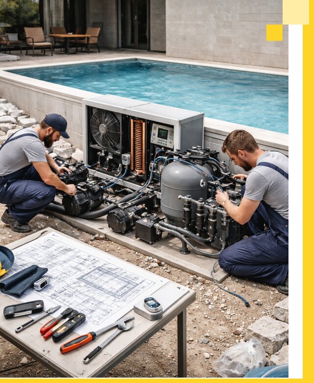 Проектирование и монтаж бассейнов с подогревом в Москве