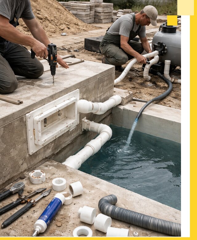 Строительство скиммерных бассейнов под ключ в Москве