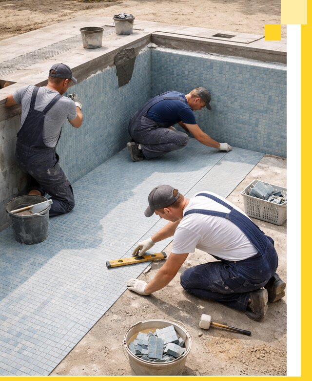 Укладка и установка плитки для бассейнов под ключ в Москве