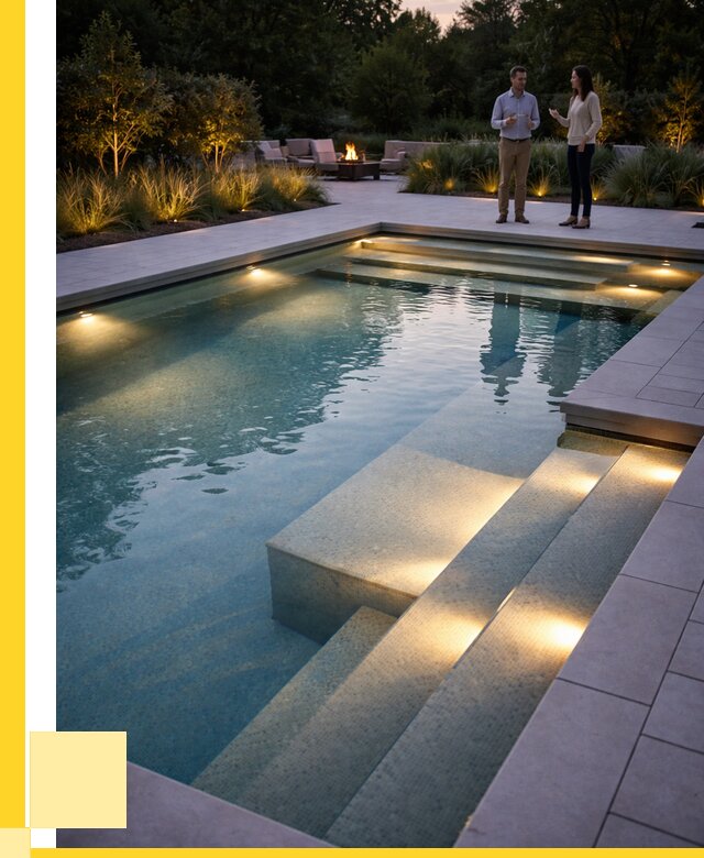 Освещение бассейнов в Москве под ключ от 26413 р. | АкваДомМск