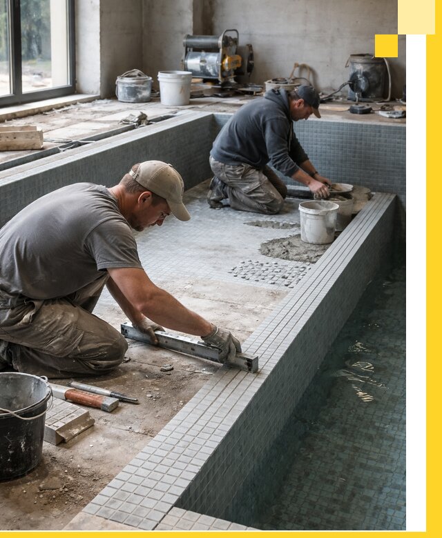 Строительство бассейна в частном доме в Москве под ключ