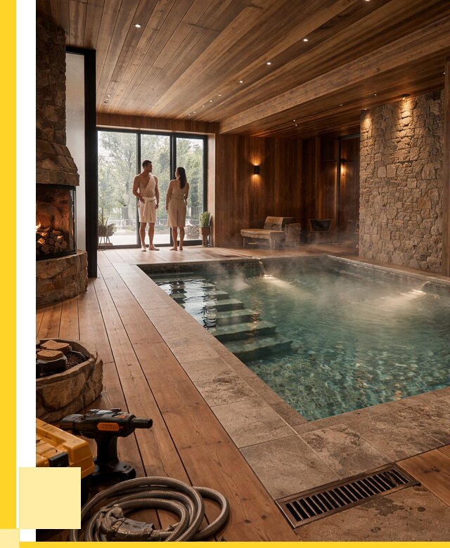 Проекты бань с бассейном под ключ в Москве от 79238 р., АкваДомМск