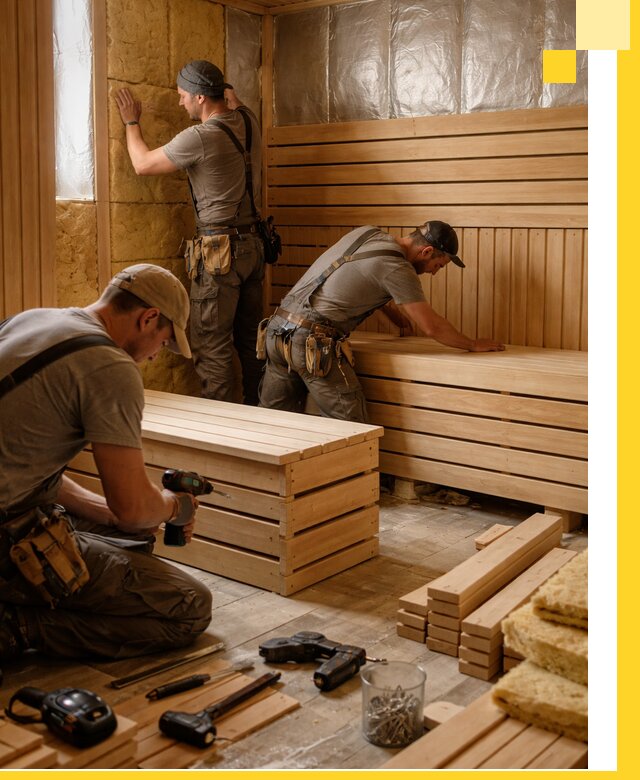 Профессиональное строительство саун под ключ в Москве