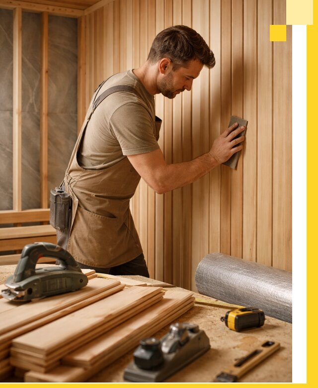 Профессиональная отделка саун и парных под ключ в Москве