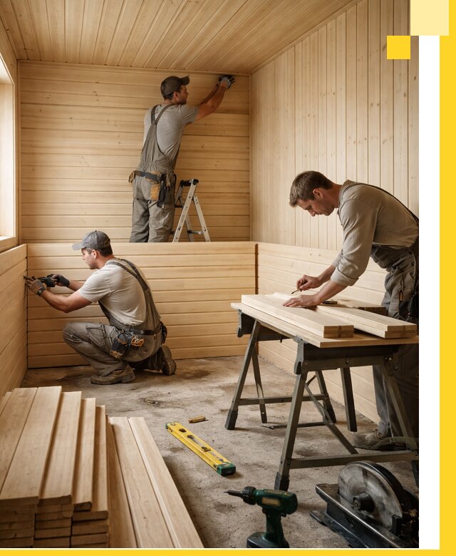 Обшивка саун в Москве из натуральной древесины под ключ