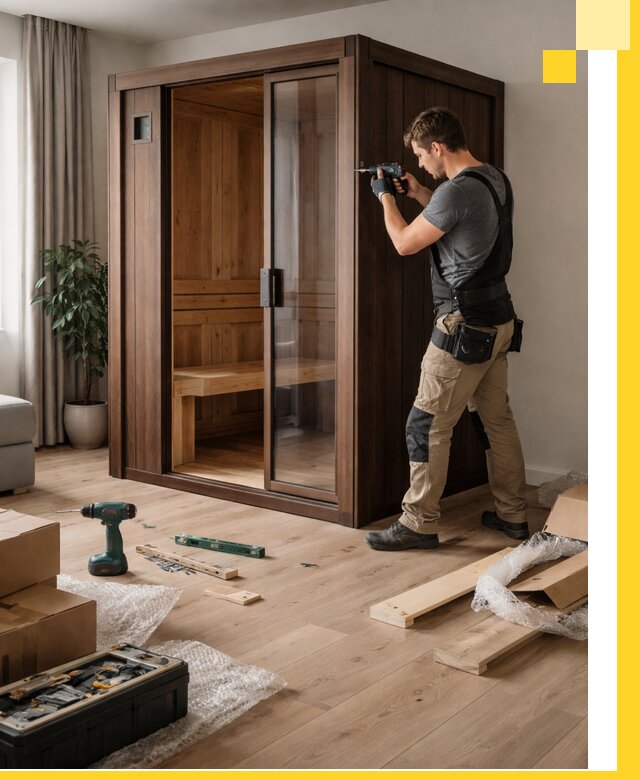 Установка и производство мини саун под ключ в Москве