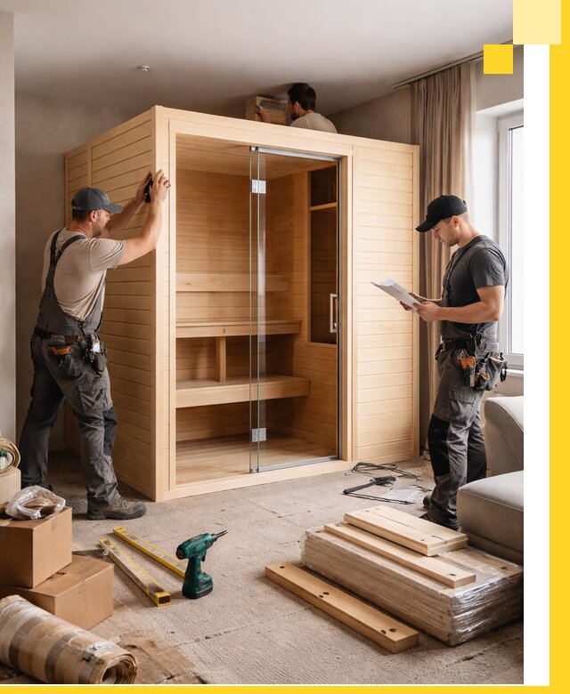 Установка и благоустройство саун в квартире в Москве