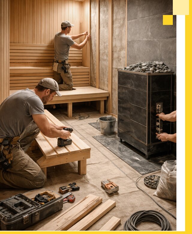Дизайн и строительство интерьерных саун под ключ в Москве