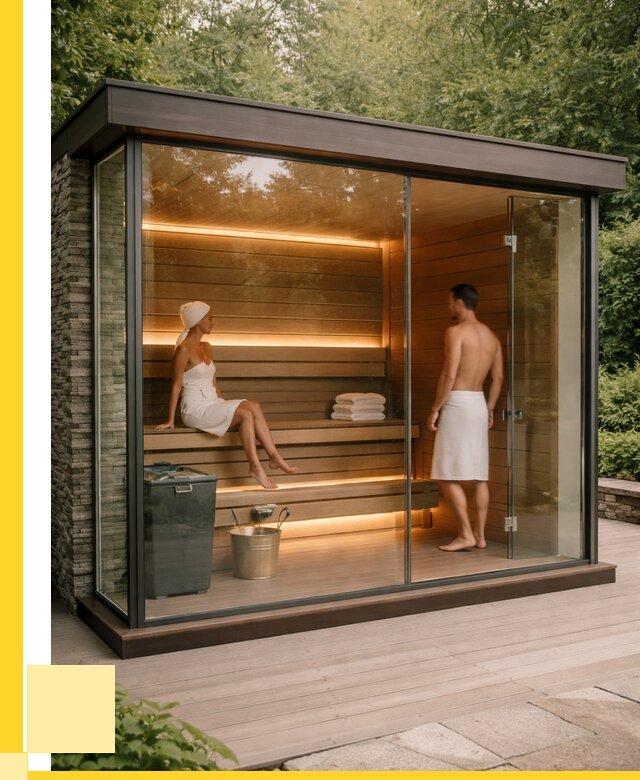 Сауна стеклянная и двери для сауны в Москве от 264125 р. | АкваДомМск