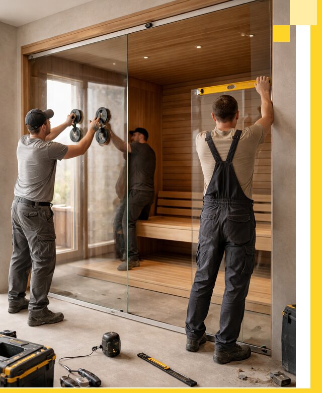 Производство и монтаж стеклянных саун под ключ в Москве