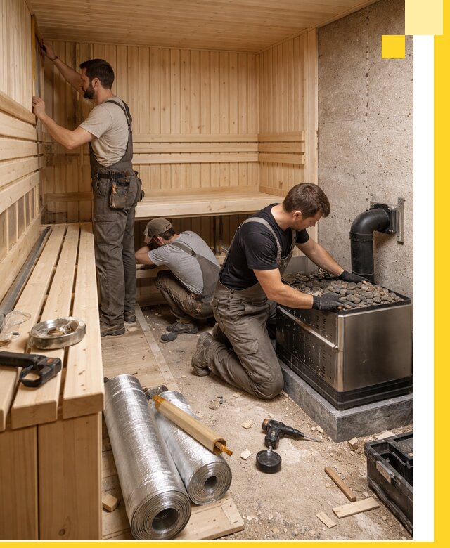 Индивидуальные сауны на заказ в Москве под ключ, проект и монтаж