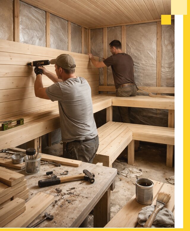 Профессиональная отделка бань и саун под ключ в Москве