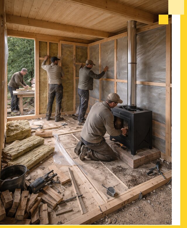 Профессиональный монтаж бань под ключ в Москве для дома