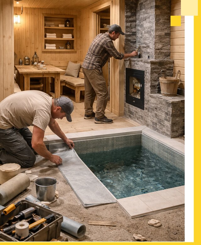 Строительство бань с комнатой отдыха под ключ в Москве