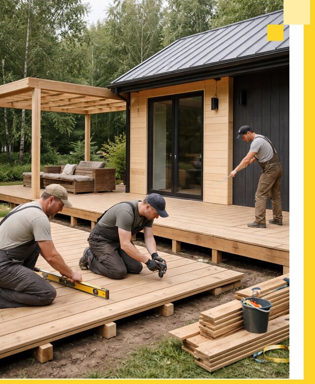 Строительство бань с террасой и бассейном под ключ в Москве