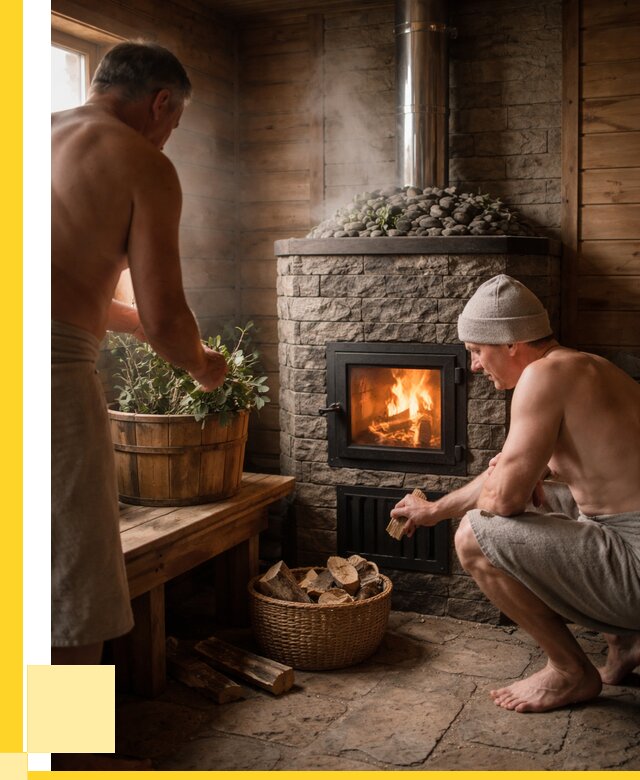 Банные печи под ключ в Москве от 47543 р. | АкваДомМск кирпичная