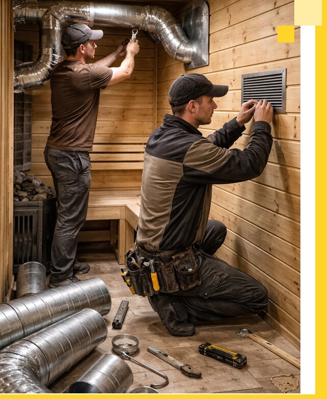 Проектирование и монтаж вентиляции бани в Москве под ключ