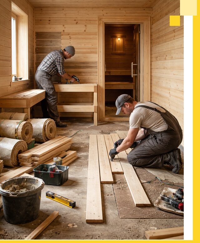 Индивидуальный проект бани с комнатой отдыха под ключ в Москве