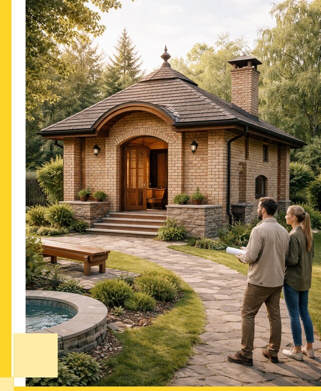 Проект кирпичной бани в Москве от 31695 р. | АкваДомМск