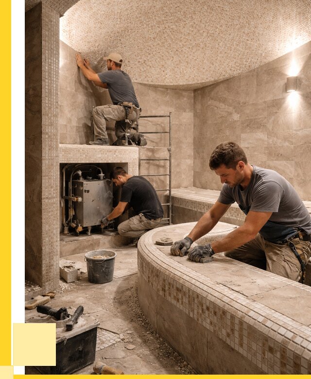 Монтаж хамамов под ключ в Москве от 264125 р. АкваДомМск