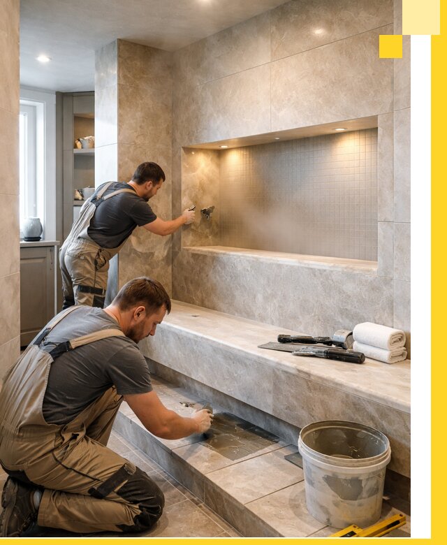 Профессиональное строительство хамама в квартире в Москве