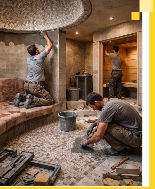 Проект и строительство хамама бани и сауны под ключ в Москве