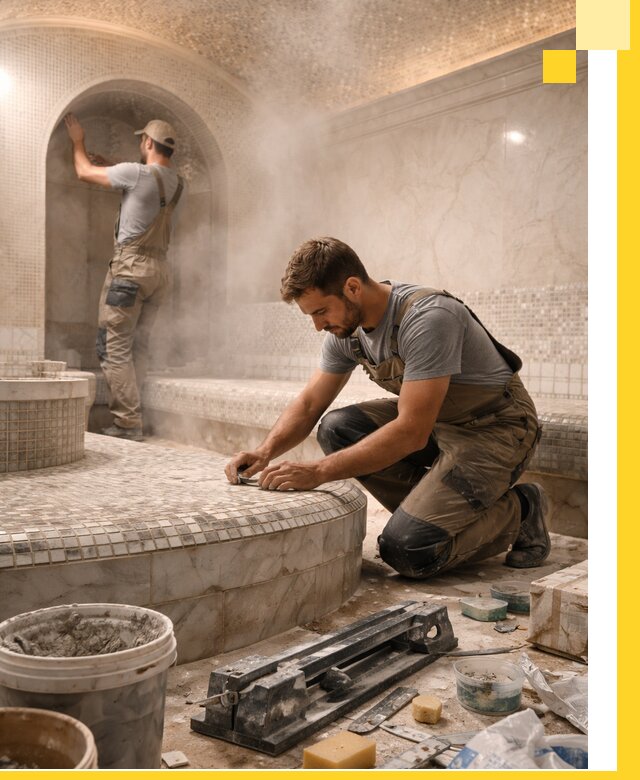 Профессиональный дизайн хамама и SPA под ключ в Москве