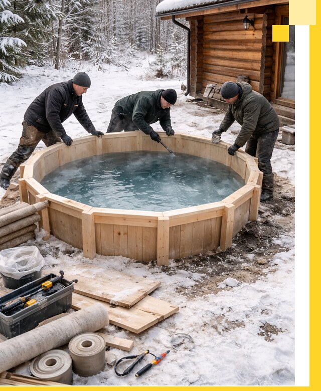 Изготовление и установка ледяных купелей под ключ в Москве